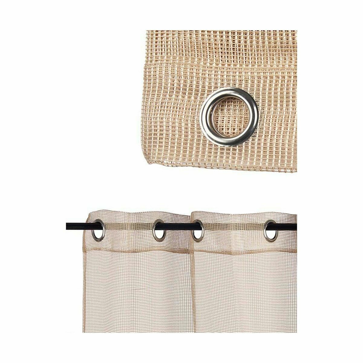 Verho Gift Decor Beige 140 x 260 cm Ritilä (6 osaa)